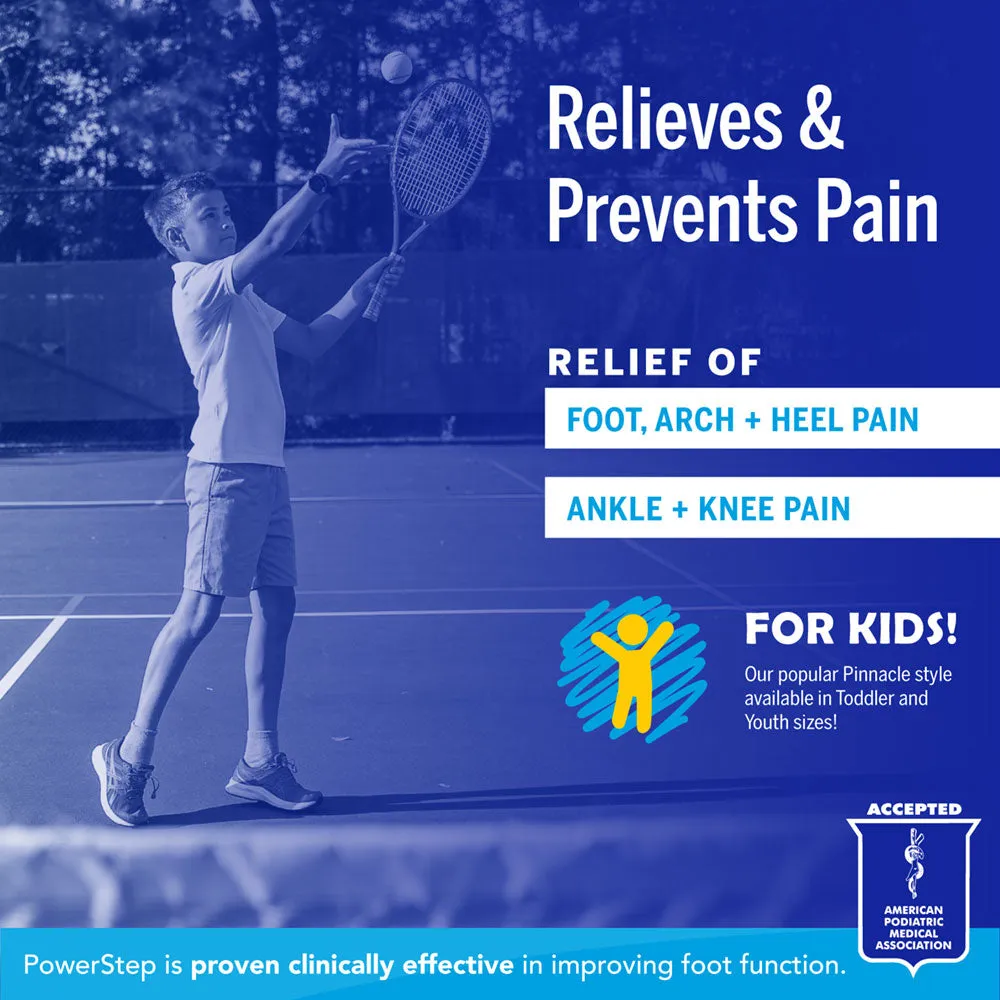 PowerStep Pinnacle Junior Insoles | Children's Pain Relief Shoe Insert